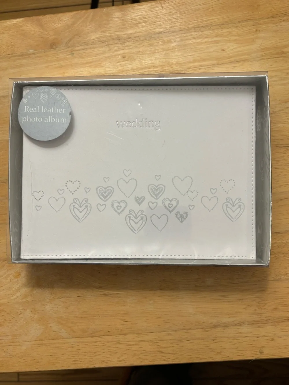 Hortense B. Hewitt brand white real leather wedding photo album scrapbook